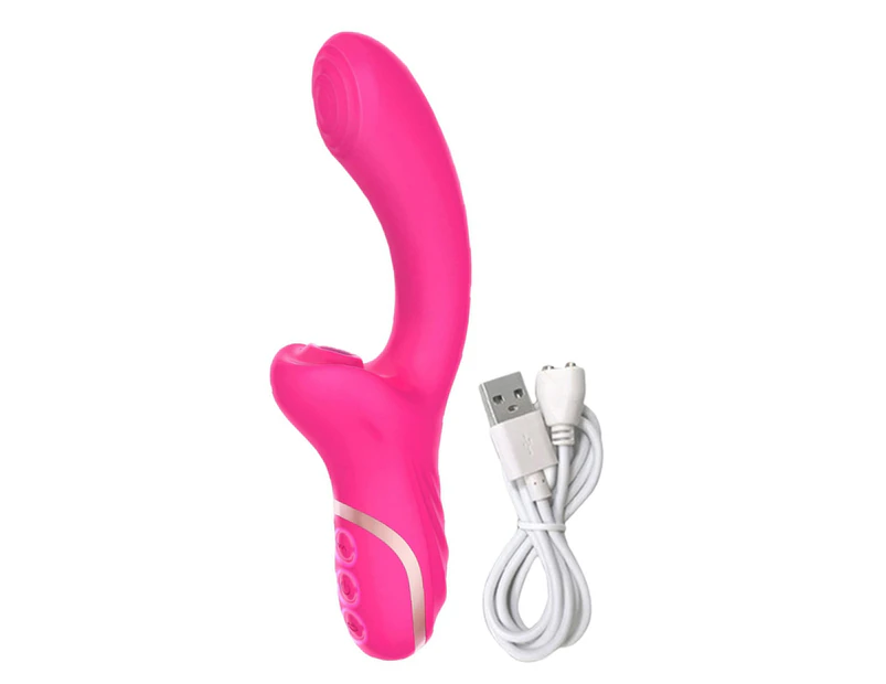 1 Set Massage Vibrator Stimulation Design High Frequency Sex Toy Women Automatic Vibrator Massager for Adults-Rose Red
