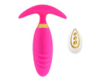 Anal Plug Fast Adaptation Remote Control Comfortable Using Women Butt Plug Prostate Massager for Ladies-Rose Red