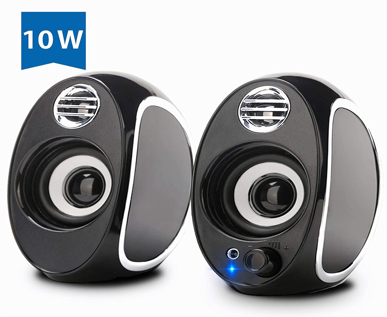 Computer Speakers, 10W PC Powered Speakers 3.5mm Aux Multimedia