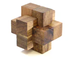 3 individual brainteaser wooden puzzles in a gift wooden box