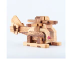 Brainteaser wood puzzle Helicopter - 3D Interlocking wooden puzzle