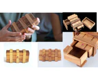 Double Secret Lock Box Wood Brain Teaser Puzzle -Put a Gift Inside and try open it again