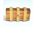 Double Secret Lock Box Wood Brain Teaser Puzzle -Put a Gift Inside and try open it again