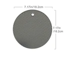 4pcs Food Grade Silicone Round Placemat Honeycomb Mat,Waterproof