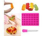 Silicone mold 50 with gummy bear ice cube mold with dropper set mold Making Cute Gift For Your Kids