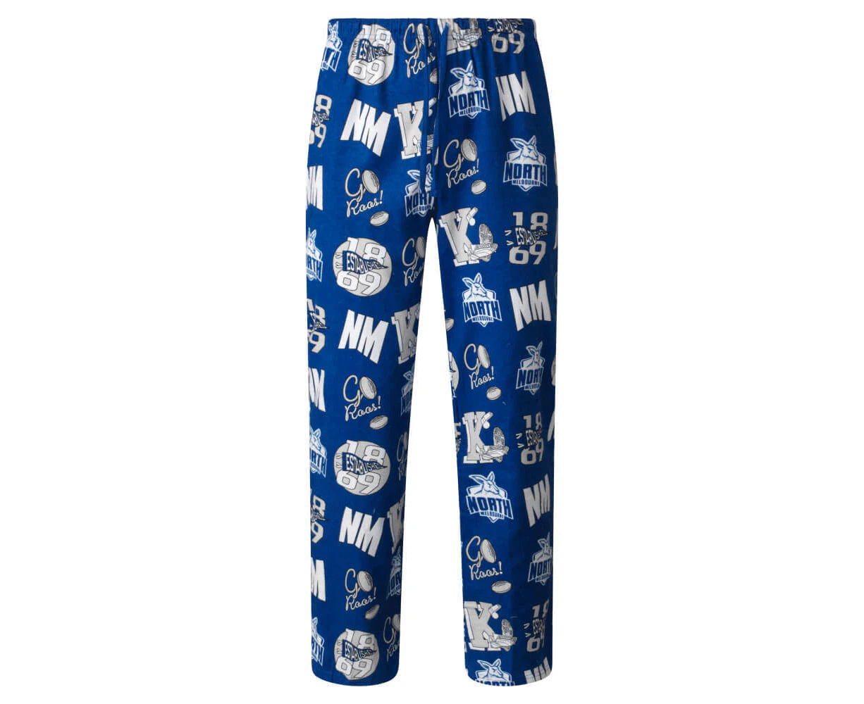 North Melbourne Kangaroos Mens Flannel Sleep Pants