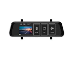T1002 10 Inch Dual Lens Touch Screen Multifunctional Streaming Media Dash Cam Car DVR for Auto-Black 1