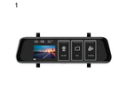 T1002 10 Inch Dual Lens Touch Screen Multifunctional Streaming Media Dash Cam Car DVR for Auto-Black 1