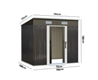 Livsip Garden Shed Outdoor Storage Sheds 1.94x1.21M Workshop Cabin Metal House