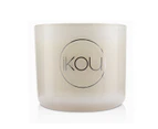 iKOU Essentials Aromatherapy Natural Wax Candle Glass  Joy (Australian White Flannel Flower) 85g