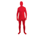 Red Invisible Man Costume (Bodysuit + Hooded Mask) - Adult