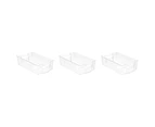 3x Boxsweden Crystal 37cm Stackable Basket Container Fridge/Pantry Organiser