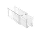 2x Boxsweden Crystal Stackable Slim 35cm Drawer Home/Office Organiser w/ Handles