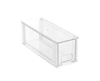 2x Boxsweden Crystal Stackable Slim 35cm Drawer Home/Office Organiser w/ Handles