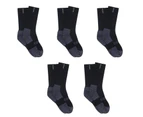 5 Pair Bonds Explorer Tough Work Bulk Black Crew Mens Work Thick Cotton Socks