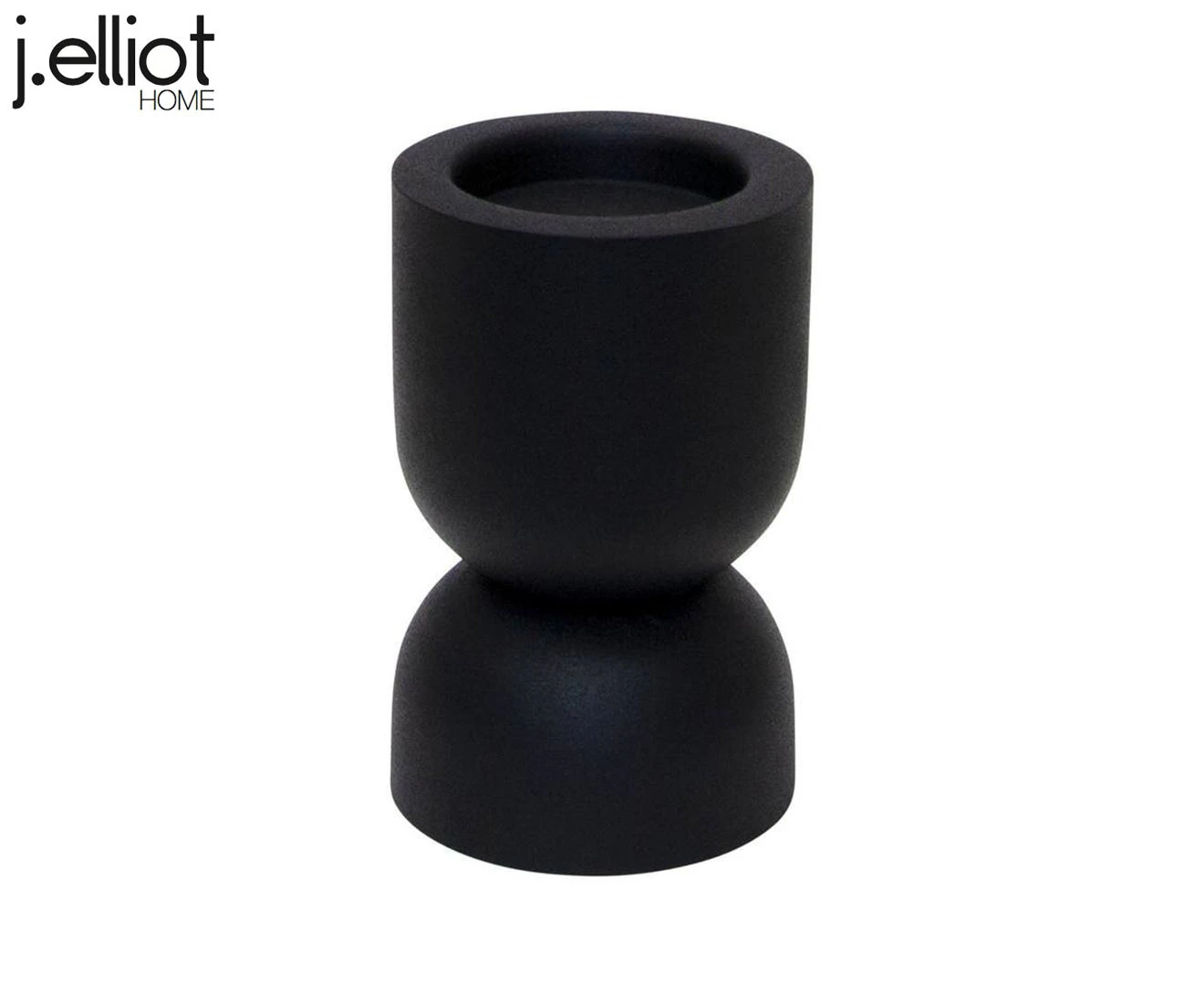 J.Elliot Amira 10x16cm Candle Holder Home Decorative Tabletop Centerpiece Black