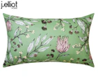 J.Elliot Home 55x35cm Protea Cotton Cushion - Pistachio/Multi