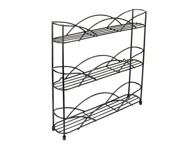 The Kitchen Galleria Counter Top Spice/Season Storage Rack 32.5x33.5cm Black