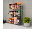 The Kitchen Galleria Counter Top Spice/Season Storage Rack 32.5x33.5cm Black