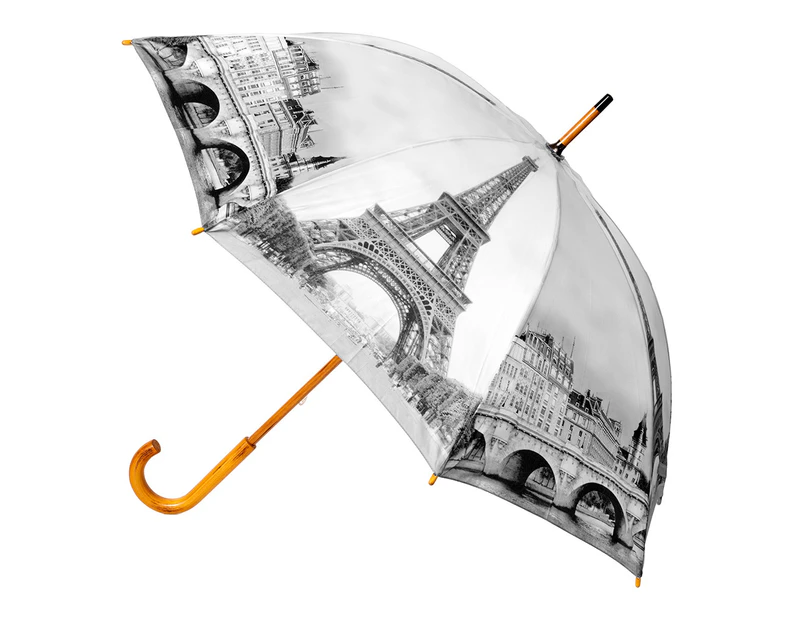 Clifton Women's Walking 103cm Wood Handle Windproof Umbrella Sun Shade Paris