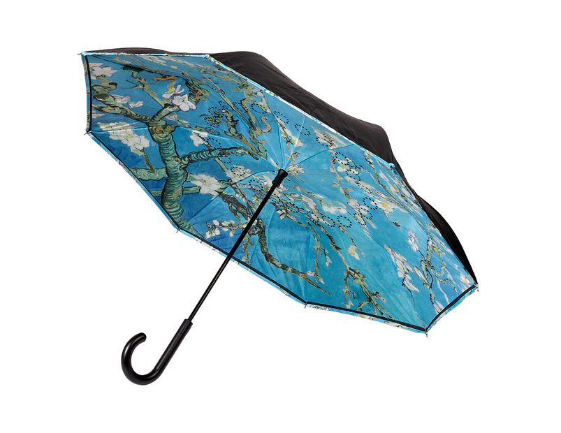 Clifton Outside-In Inverted 103cm Auto Close Umbrella Sun Cover Almond Blossom