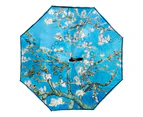 Clifton Outside-In Inverted 103cm Auto Close Umbrella Sun Cover Almond Blossom