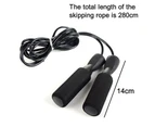 Adjustable Tangle-Free Skipping Jump Rope,Durable, and Easy to Adjust(Black) - Black