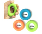 Finger Gripping Rings Sport Muscle Power Training Hand Grip Exerciser Hand Fitness Silicone Grip Power Strength(Green) - Green