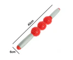 Muscle Roller Massage Legs,Back,Arms,Shoulders,Thigh Body Massager Massage Stick Spiky Trigger Point Relief Muscle(red) - Red