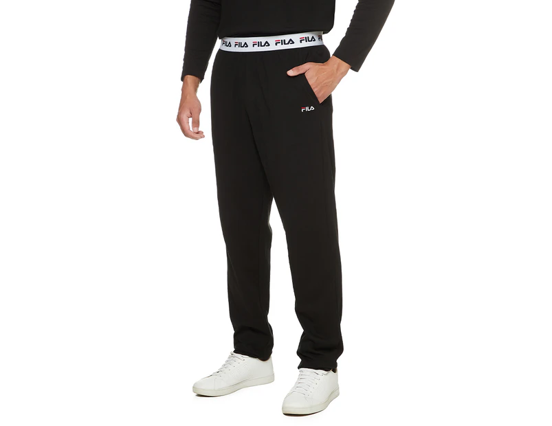 Fila Men's Basic Pants / Tracksuit Pants - Black | Catch.com.au