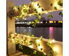 5 Meter 50LED Artificial Ivy Leaves Light Battery-powered String Light Style 1