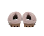 Australian Shepherd(R) UGG Slippers Double Face Sheepskin Unisex Waffle Scuff - Caramel