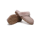 Australian Shepherd(R) UGG Slippers Double Face Sheepskin Unisex Waffle Scuff - Caramel