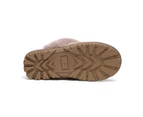 Australian Shepherd(R) UGG Slippers Double Face Sheepskin Unisex Waffle Scuff - Caramel