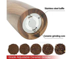 Acacia Wood salt and pepper grinders refillable salt grinder pepper Mill with Adjustable Coarsenesssalt - 10 inch acacia wood