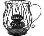 Coffee Pods Holder for Coffee Capsules Storage Rack, Organiser Stand,Black