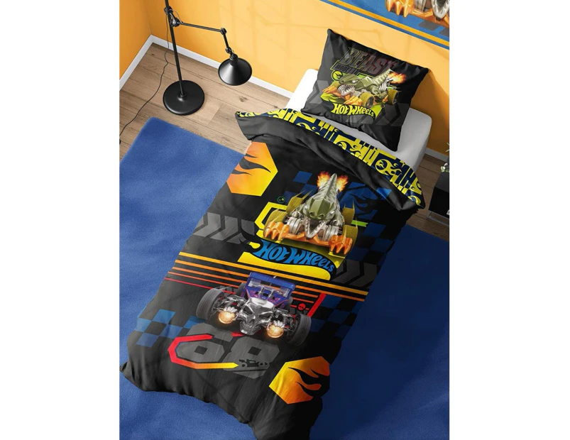 Hot Wheels Bone Shaker Single Duvet Cover and Pillowcase Set - Single