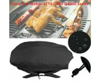 Grill Cover, BBQ Grill Cover, Waterproof, Weather Resistant, Gas Grill Cover compatible with Q100 / Q1000 series, 67.1 * 44 * 32cm