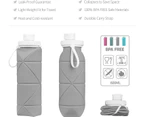 Collapsible Water Bottle Reusable Leakproof Silicone Water Bottles,Multi