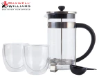 Maxwell & Williams 1L Blend Plunger w/ 2 Glass Cups