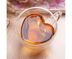Heart Love Shaped Double Wall Glass Mug Resistant Kungfu Tea Mug Milk Lemon Juice Cup Drinkware Lover Coffee Cups Mug Gift