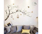 Flower Tree Bird Wall Stickers,Elegant Tree Wall Stickers ,Multi
