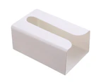 Kitchen Tissue Box, Wall-Mounted Drawer Box, Toilet Paper Holder, Toilet Tissue Storage Box, Wall-Mounted Tissue Box, no Need to Punch(White) - White