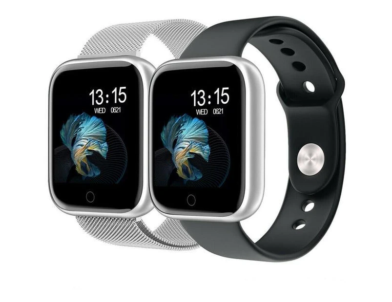 Men & Women's Activity Fitness Tracker Smart Watch - Silver