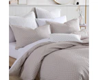 Platinum Collection Varsity Linen Duvet Doona Quilt Cover Set – King Bed