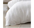 Private collection Winton White Duvet Doona Quilt Cover Set - Queen Size