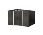 Livsip Garden Shed Outdoor Storage Sheds 2.57x2.05M Workshop Cabin Metal Base