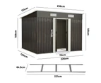 Livsip Garden Shed Outdoor Storage Sheds 2.38x1.31M Workshop Cabin Metal Base