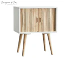 Cooper & Co. 61cm Dingley Accordion Bedside Table - White/Natural