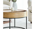 Cooper & Co. 61cm Aura Storage Coffee Table - Natural/Black